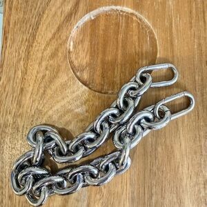 Clare V Silver Chain shortie strap NWT
